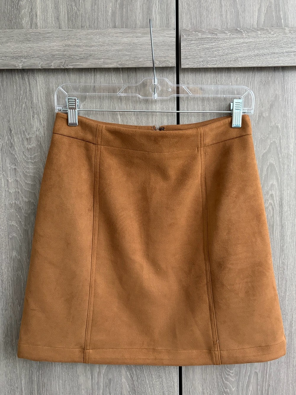 Ann Taylor Factory Brown Faux Suede Skirt
